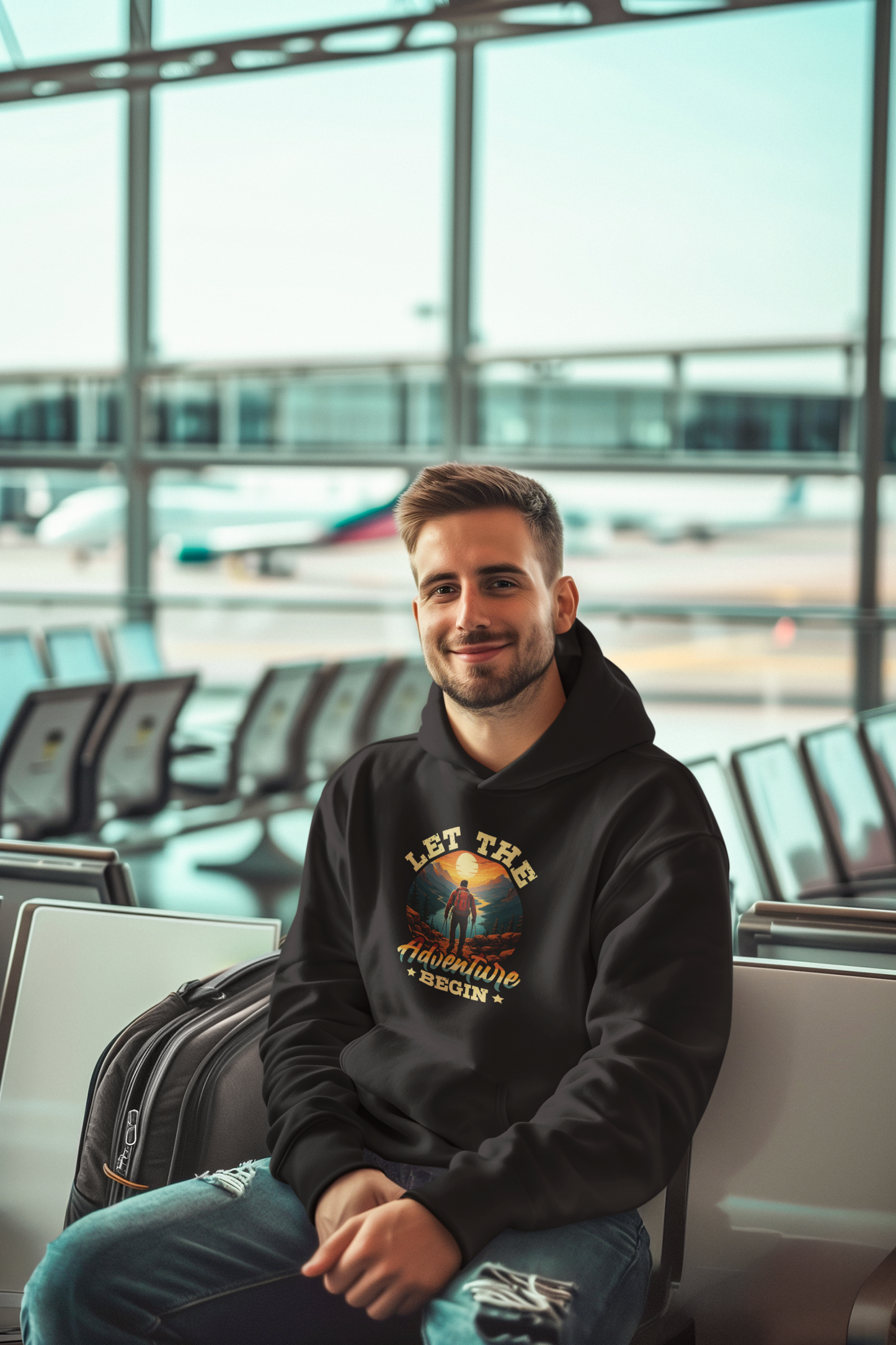 Adventure Premium Hoodie - Mit Taschendruck